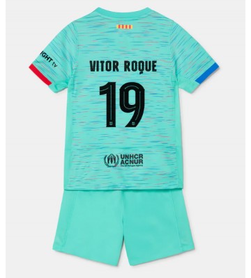 Barcelona Vitor Roque #19 Tredje trøje Børn 2023-24 Kort ærmer (+ korte bukser)